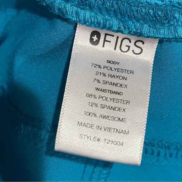 FIGS Kade Cargo Scrub Pants Teal Sz XXL Scrubs Nursing - Picture 11 of 12